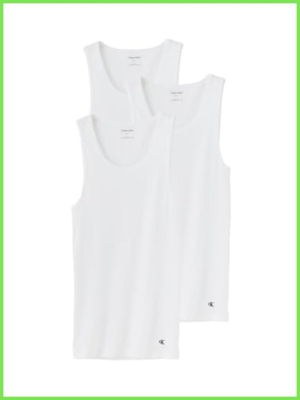 Men's 100% Cotton Classic Tank Top Undershirt 3-Pack Breathable Crew Neck